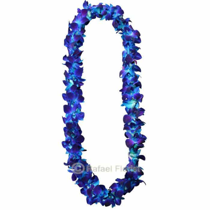 Blue Orchid Lei - L5