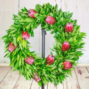 Protea bay leaf Wreath - Sweet Scent Of Holiday Wreath - W10