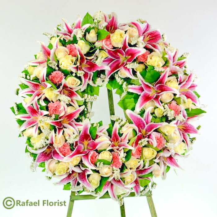 Heavenly Lilies Wreath - SW18