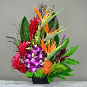 ginger and birds of paradise tropical arrangement - Zen Garden - B55