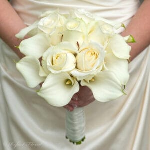mini calla lilies and rose wedding bouquet - Calla Lilies and Roses Wedding Bouquet - WB2
