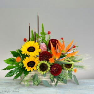 dahlia fall floral centerpiece - Dahlia Paradise - B31