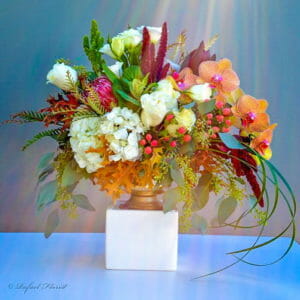 Autumn floral centerpiece - Scarlet Garden - B88
