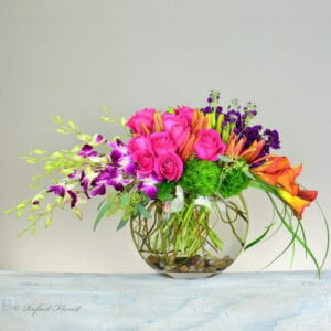 contemprary floral design orchids calla lilies - Color Flow - V88