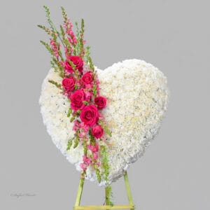 Memorial flower heart arrangement - Heart of Serenity - SH10