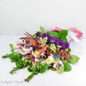 Clear Cellophane Wrapped Bouquet - V14 - Valentine Wrapped Bouquet