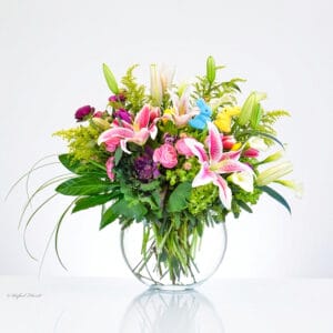 easter vase arrangement - Spring Rainbow - V62