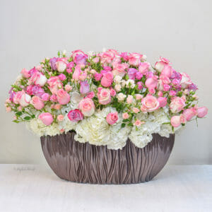 Large pink and lavender flower arrangement - Rose Rainbow - R35