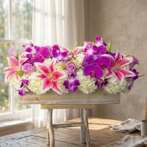 phalaenopsis orchids danderobium orchid rose centerpiece - MD19 - Butterfly Dreams