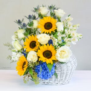 New baby boy flower arrangement - Welcome Little One - B128
