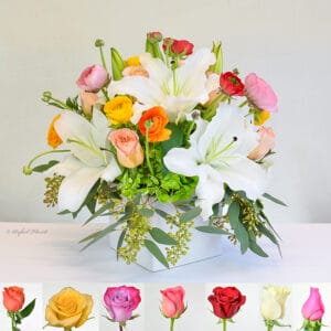 Spring ranunculus arrangement - Blush & Bloom - B129