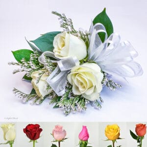 Rose prom Wrist corsage - Rosy Radiance Wrist Corsage - WW19