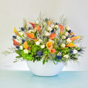 orange mini calla arrangement - Sunny Calla Lilies - B130