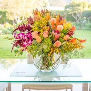 birds of paradis call lilies arrangement - Autumn Dreams - V82