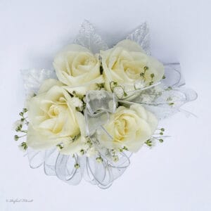 prom white corsage - Crystal Beauty Wristlet - WW1