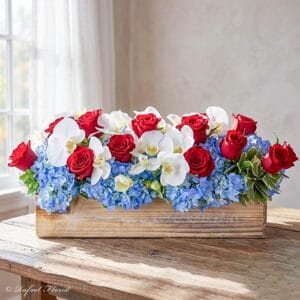 red white blue flowers - Stars, Stripes & Blooms - B136